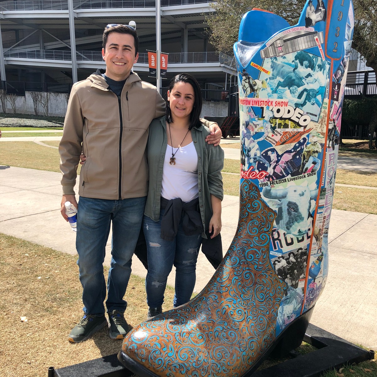 The Houston Rodeo had lots of decorated boots (its a Houston thing), they were all painted for charity.