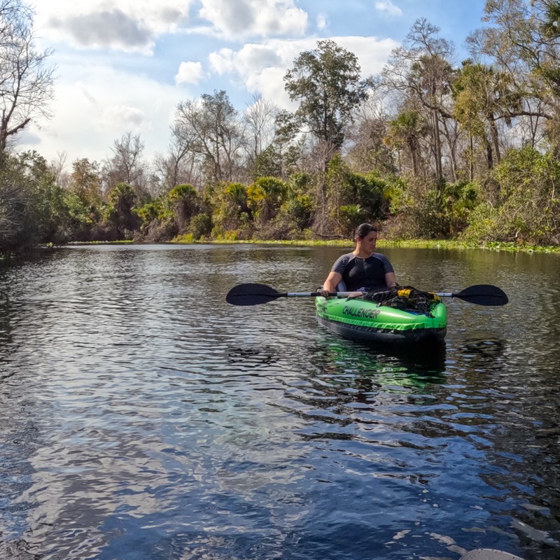 a person in a kayak