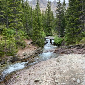 a bridge over a river