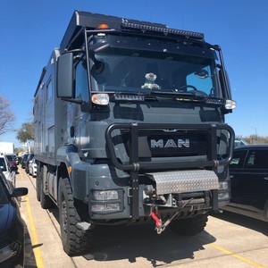 This is a pretty serious off-road camper. We're not sure what they are doing with a tank in a city, but I bet they love these diesel prices.