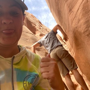 a boy taking a selfie