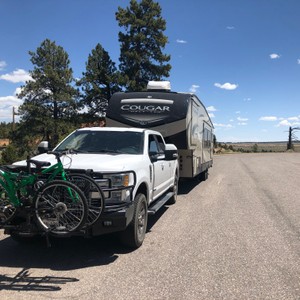 a truck with bicycles on the back