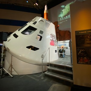 a white car on display