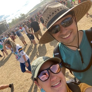 a man and woman taking a selfie