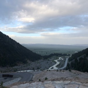 a road going through a valley