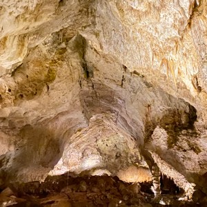 a cave with a large hole