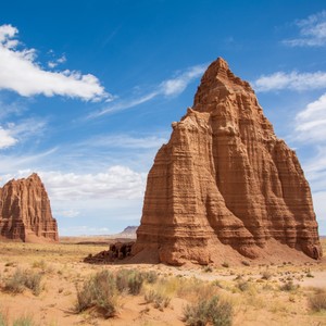 a group of tall rock formations