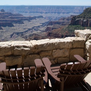 chairs on a cliff