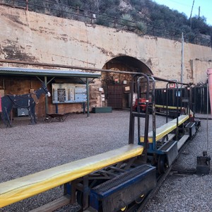 a train going through a tunnel