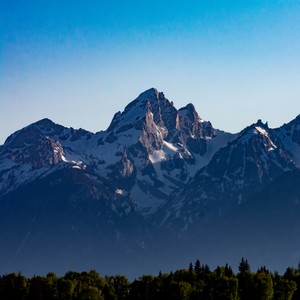 a mountain with snow