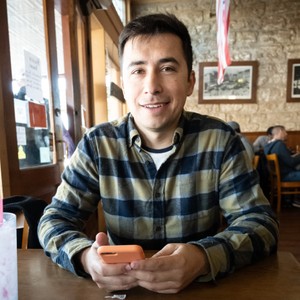 a man sitting at a table