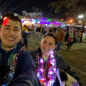 a man and a woman posing for a photo